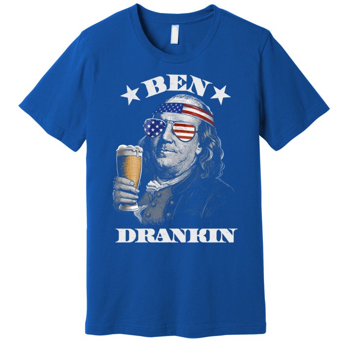 Ben Drankin 4th Of July Patriotic Us Flag Ben Drankin Cute Gift Premium T-Shirt