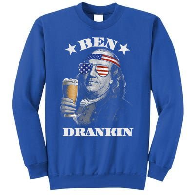 Ben Drankin 4th Of July Patriotic Us Flag Ben Drankin Cute Gift Tall Sweatshirt