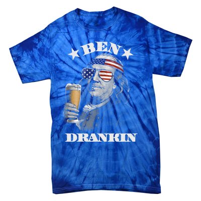 Ben Drankin 4th Of July Patriotic Us Flag Ben Drankin Cute Gift Tie-Dye T-Shirt