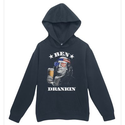 Ben Drankin 4th Of July Patriotic Us Flag Ben Drankin Cute Gift Urban Pullover Hoodie