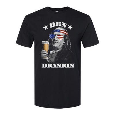 Ben Drankin 4th Of July Patriotic Us Flag Ben Drankin Cute Gift Softstyle CVC T-Shirt