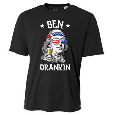 Ben Drankin 4th Of July Benjamin Franklin Men Women USA Flag Cooling Performance Crew T-Shirt