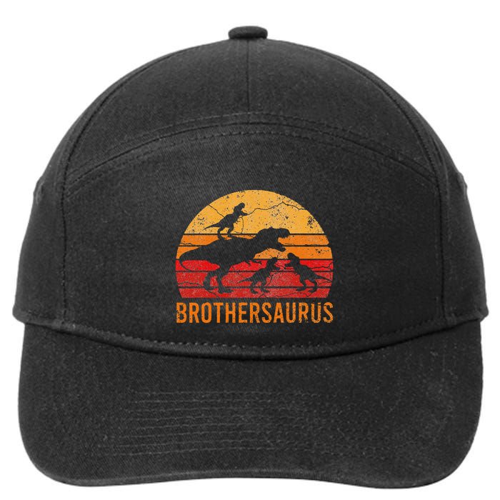 Brother Dinosaur 4 Funny Big Little Brothersaurus Gift 7-Panel Snapback Hat