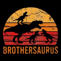 Brother Dinosaur 4 Funny Big Little Brothersaurus Gift 7-Panel Snapback Hat