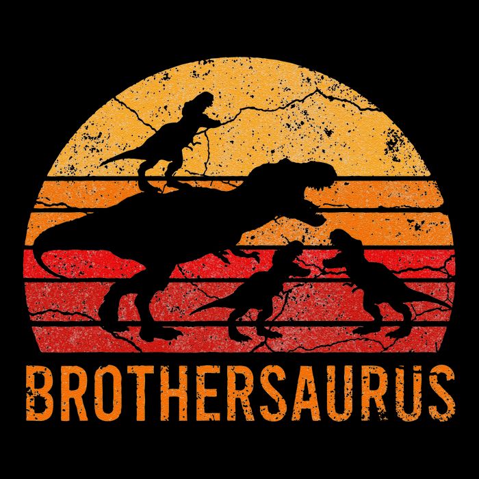 Brother Dinosaur 4 Funny Big Little Brothersaurus Gift 7-Panel Snapback Hat