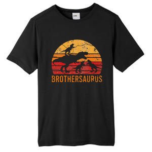 Brother Dinosaur 4 Funny Big Little Brothersaurus Gift Tall Fusion ChromaSoft Performance T-Shirt