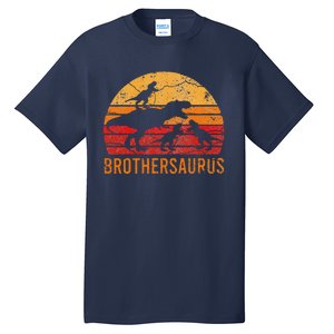 Brother Dinosaur 4 Funny Big Little Brothersaurus Gift Tall T-Shirt