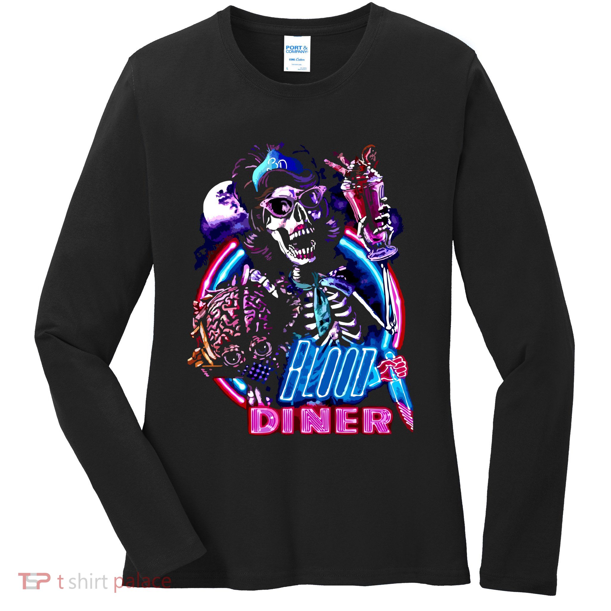 Blood Diner 80s Ladies Long Sleeve Shirt