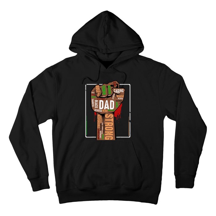 Black Dad African American Melanin Pride Black History Month Hoodie