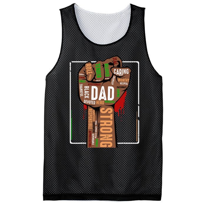 Black Dad African American Melanin Pride Black History Month Mesh Reversible Basketball Jersey Tank