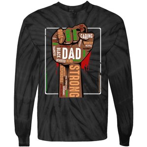 Black Dad African American Melanin Pride Black History Month Tie-Dye Long Sleeve Shirt