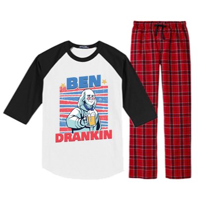 Ben Drankin American Veteran Independence Day Gift Raglan Sleeve Pajama Set