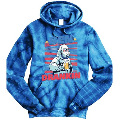 Ben Drankin American Veteran Independence Day Gift Tie Dye Hoodie