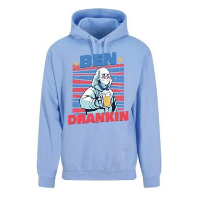 Ben Drankin American Veteran Independence Day Gift Unisex Surf Hoodie