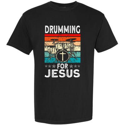 Best Drumming Art For Women Drummer Drum Drumming Jesus Garment-Dyed Heavyweight T-Shirt