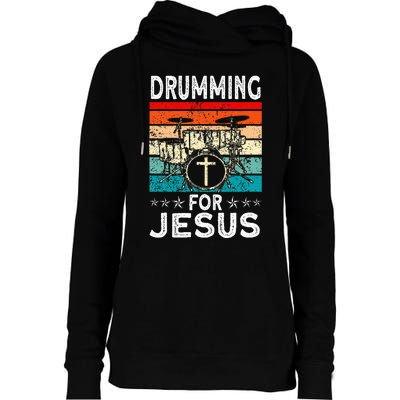 Best Drumming Art For Women Drummer Drum Drumming Jesus Womens Funnel Neck Pullover Hood