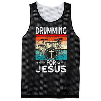 Best Drumming Art For Women Drummer Drum Drumming Jesus Mesh Reversible Basketball Jersey Tank