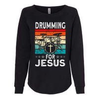 Best Drumming Art For Women Drummer Drum Drumming Jesus Womens California Wash Sweatshirt