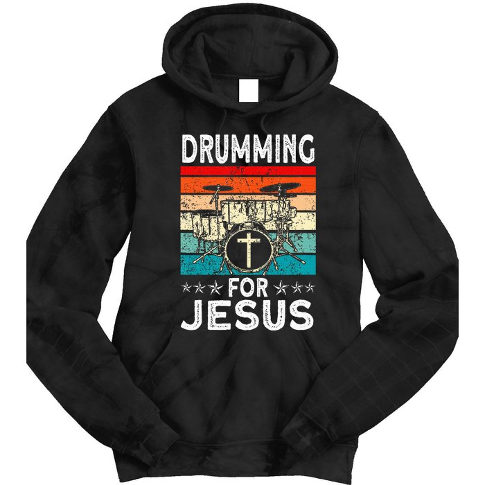 Best Drumming Art For Women Drummer Drum Drumming Jesus Tie Dye Hoodie