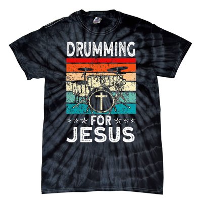 Best Drumming Art For Women Drummer Drum Drumming Jesus Tie-Dye T-Shirt