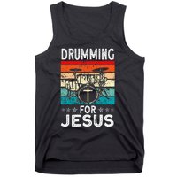 Best Drumming Art For Women Drummer Drum Drumming Jesus Tank Top