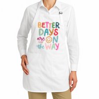 Better Days Are On The Way Smile Face Full-Length Apron With Pockets