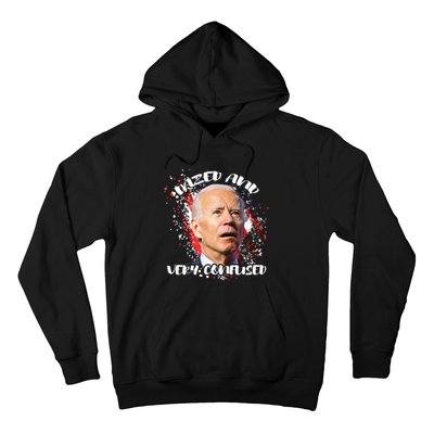 Biden Dazed And Very Confused Funny Anti Joe Biden Us Flag Hoodie