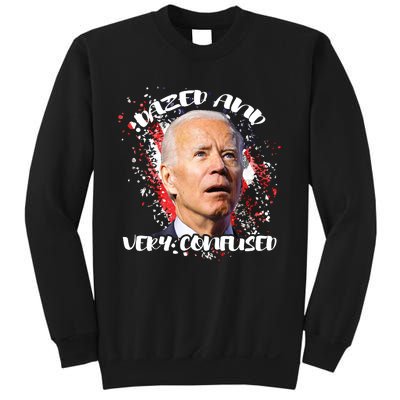 Biden Dazed And Very Confused Funny Anti Joe Biden Us Flag Sweatshirt