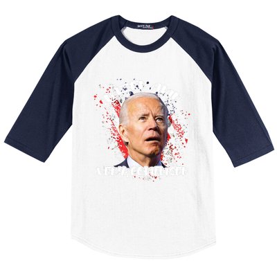 Biden Dazed And Very Confused Funny Anti Joe Biden Us Flag Baseball Sleeve Shirt