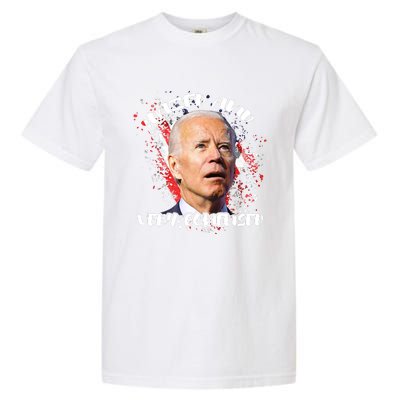 Biden Dazed And Very Confused Funny Anti Joe Biden Us Flag Garment-Dyed Heavyweight T-Shirt