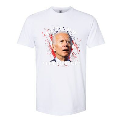 Biden Dazed And Very Confused Funny Anti Joe Biden Us Flag Softstyle CVC T-Shirt