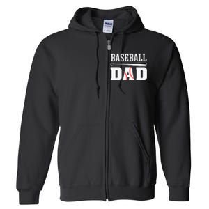 Baseball Dad Apparel Dad Baseball Full Zip Hoodie