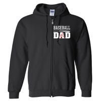 Baseball Dad Apparel Dad Baseball Full Zip Hoodie