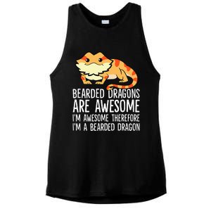 Bearded Dragons Are Awesome Im Awesome Im A Bearded Dragon Ladies PosiCharge Tri-Blend Wicking Tank