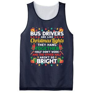 Bus Drivers Are Like Christmas Lights Christmas Bus Driver Mesh Reversible Basketball Jersey Tank