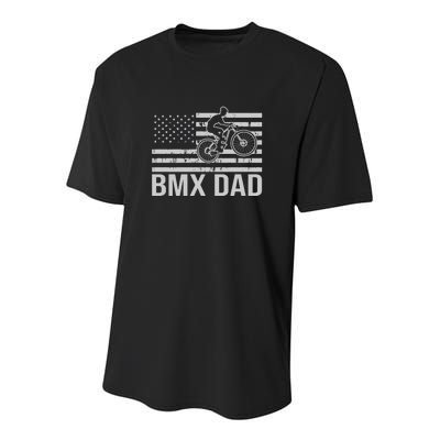 BMX Dad American Flag Gift Youth Performance Sprint T-Shirt