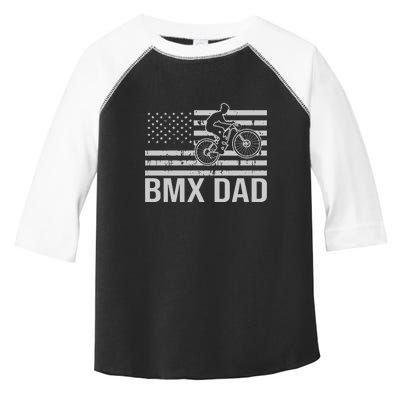 BMX Dad American Flag Gift Toddler Fine Jersey T-Shirt