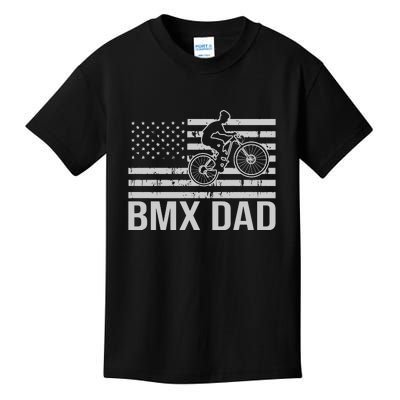 BMX Dad American Flag Gift Kids T-Shirt