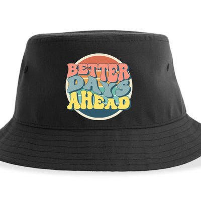 Better Days Ahead Retro Sunset Sustainable Bucket Hat