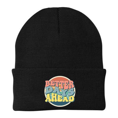 Better Days Ahead Retro Sunset Knit Cap Winter Beanie
