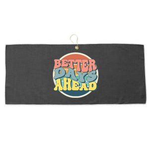 Better Days Ahead Retro Sunset Large Microfiber Waffle Golf Towel