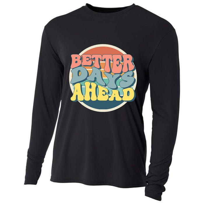 Better Days Ahead Retro Sunset Cooling Performance Long Sleeve Crew