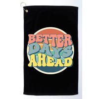 Better Days Ahead Retro Sunset Golf Towel
