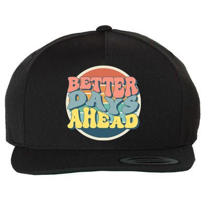 Better Days Ahead Retro Sunset Wool Snapback Cap