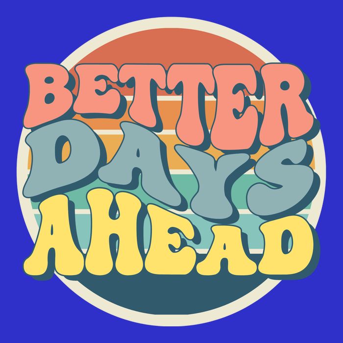 Better Days Ahead Retro Sunset Women's V-Neck T-Shirt