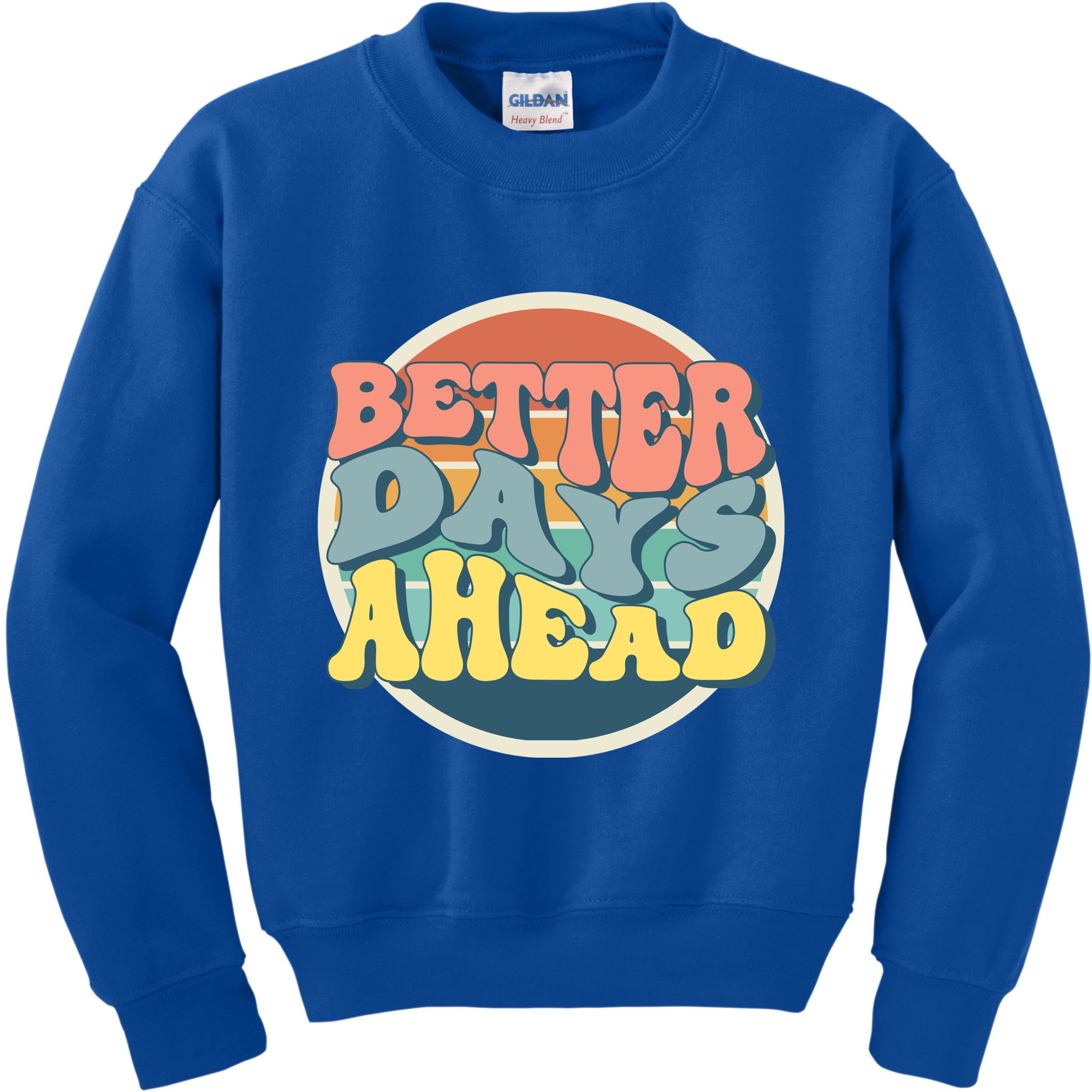Better Days Ahead Retro Sunset Kids Sweatshirt