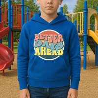 Better Days Ahead Retro Sunset Kids Hoodie