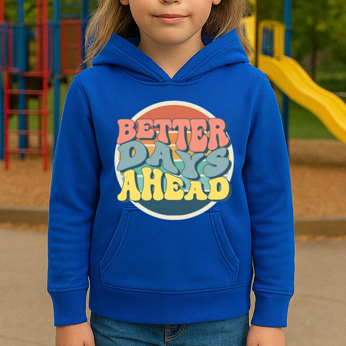 Better Days Ahead Retro Sunset Kids Hoodie
