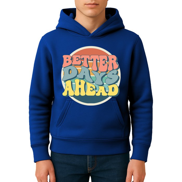 Better Days Ahead Retro Sunset Kids Hoodie