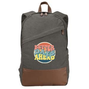 Better Days Ahead Retro Sunset Cotton Canvas Backpack